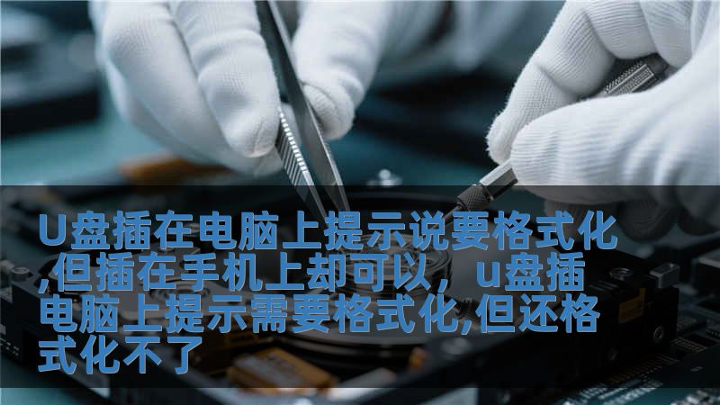 U盤插在電腦上提示說要格式化,但插在手機(jī)上卻可以，u盤插電腦上提示需要格式化,但還格式化不了