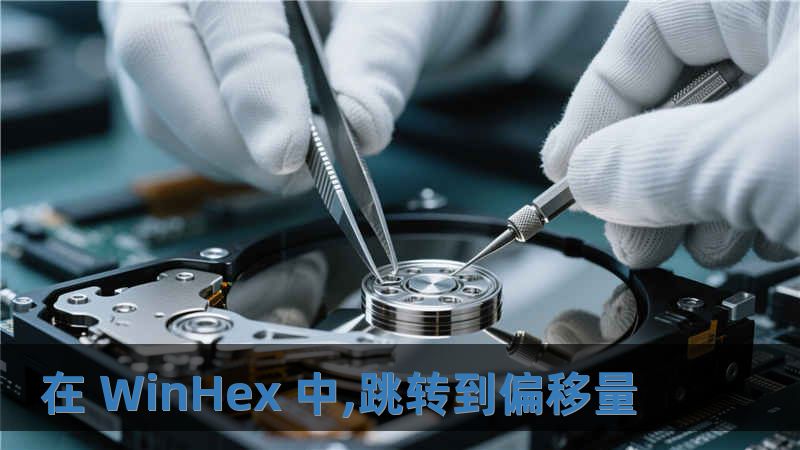 在 WinHex 中,跳轉到偏移量