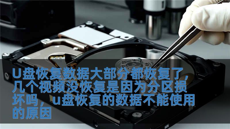 U盤恢復數據大部分都恢復了,幾個視頻沒恢復是因為分區損壞嗎，u盤恢復的數據不能使用的原因