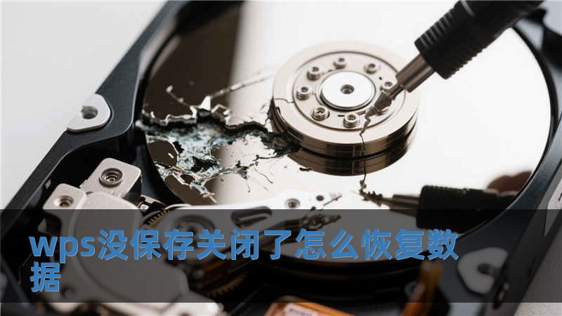 wps沒保存關閉了怎么恢復數據