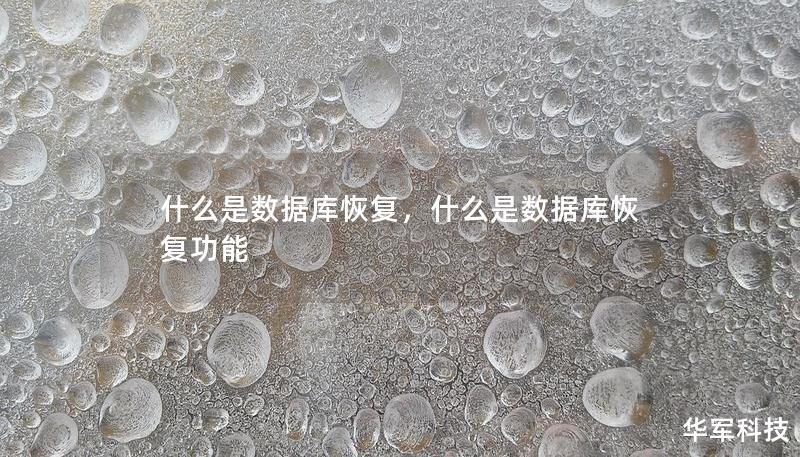 什么是數(shù)據(jù)庫恢復(fù)，什么是數(shù)據(jù)庫恢復(fù)功能