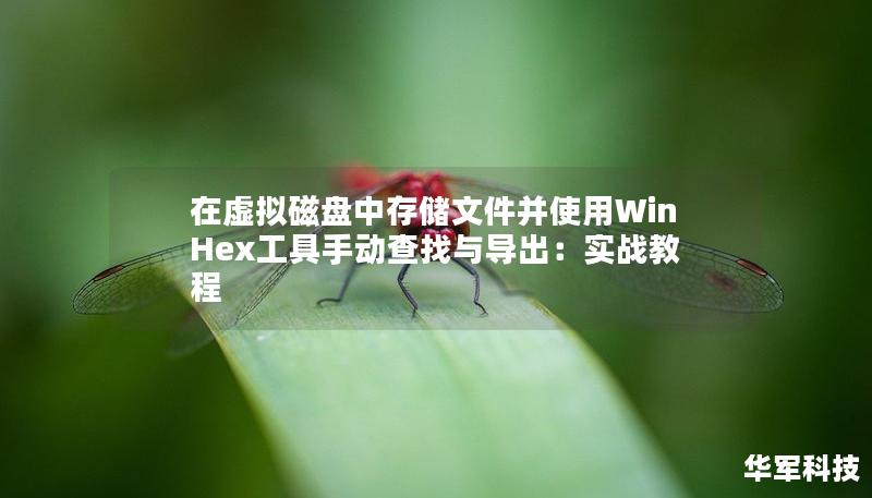 在虛擬磁盤中存儲文件并使用WinHex工具手動查找與導出：實戰教程