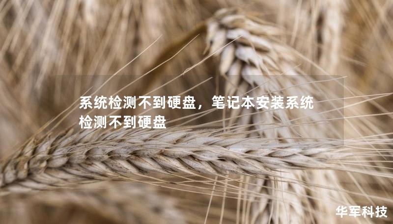 系統檢測不到硬盤，筆記本安裝系統檢測不到硬盤