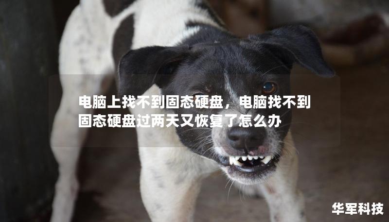 電腦上找不到固態硬盤，電腦找不到固態硬盤過兩天又恢復了怎么辦