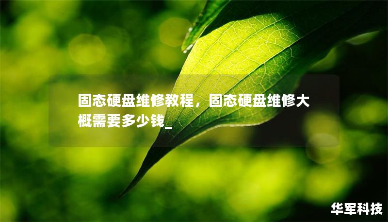 固態(tài)硬盤維修教程，固態(tài)硬盤維修大概需要多少錢_