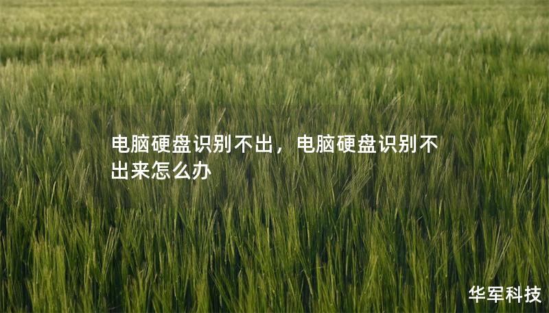 電腦硬盤識別不出，電腦硬盤識別不出來怎么辦