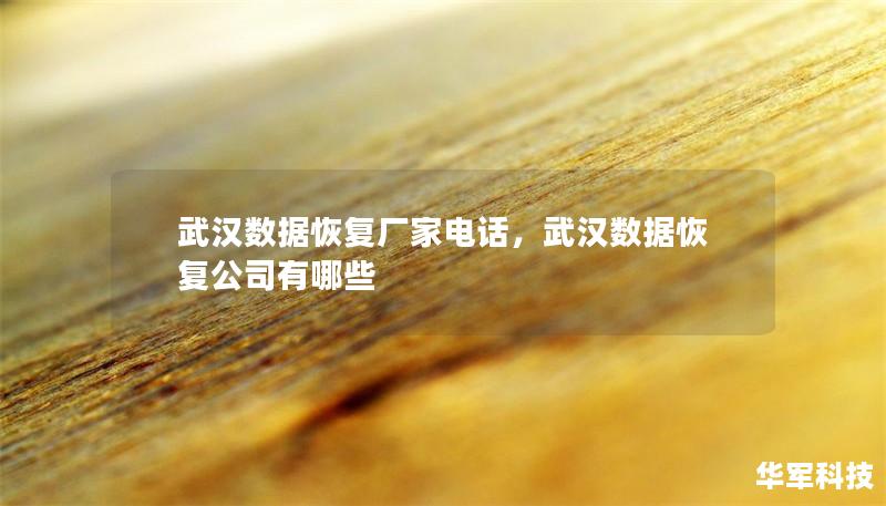 武漢數據恢復廠家電話，武漢數據恢復公司有哪些