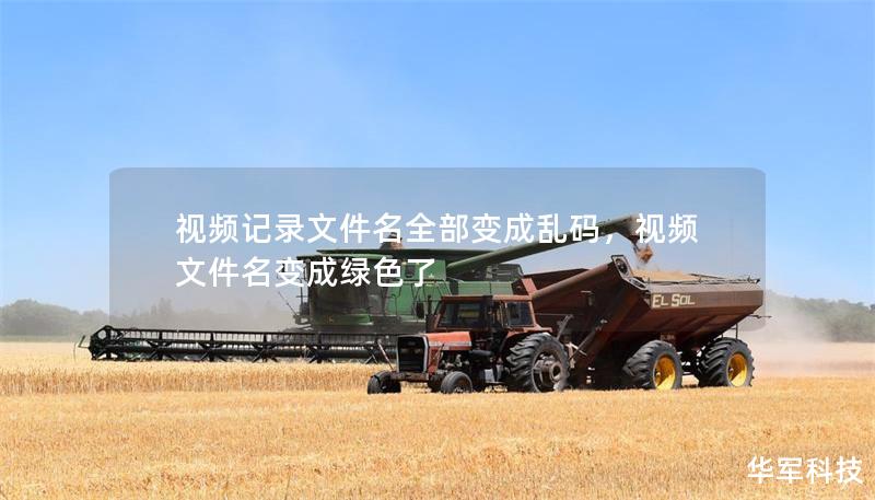 視頻記錄文件名全部變成亂碼，視頻文件名變成綠色了