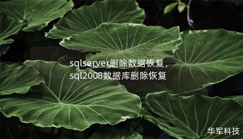 sqlserver刪除數據恢復，sql2008數據庫刪除恢復