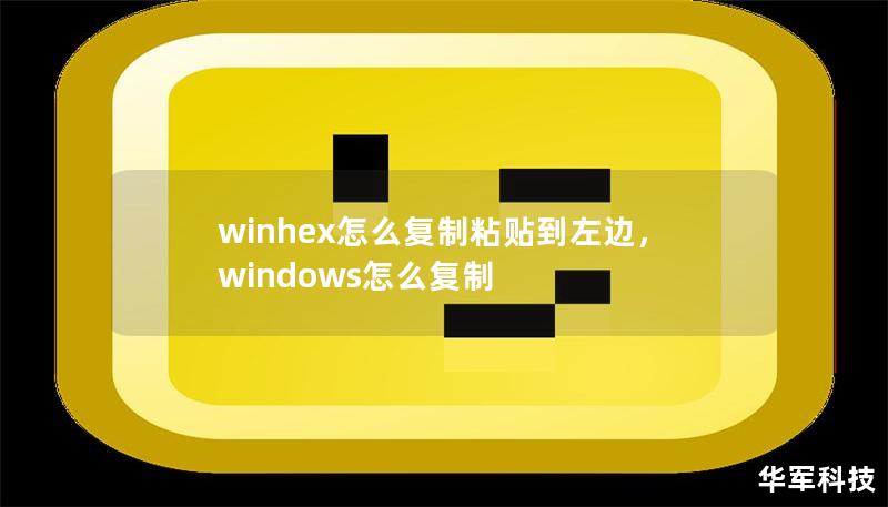 winhex怎么復制粘貼到左邊，windows怎么復制