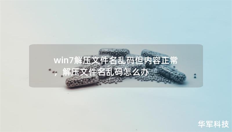 win7解壓文件名亂碼但內(nèi)容正常，解壓文件名亂碼怎么辦